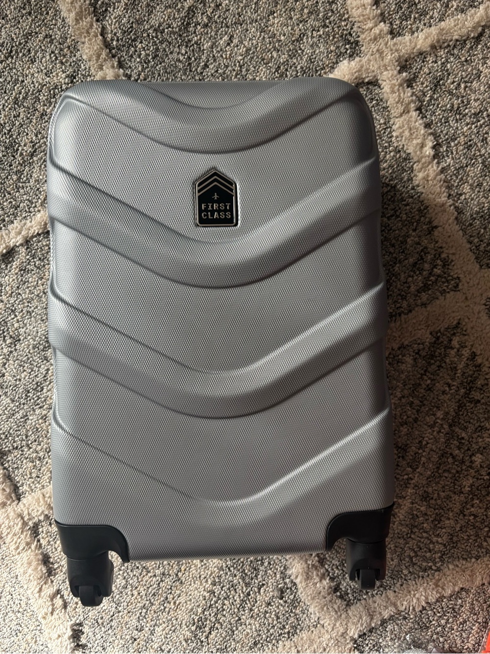 Silver Hardshell Carry-On Luggage